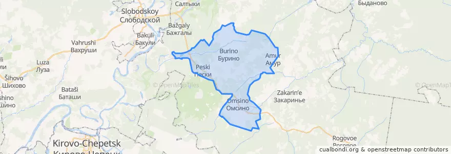 Mapa de ubicacion de Светозаревское сельское поселение.