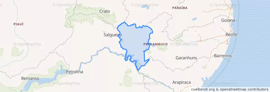 Mapa de ubicacion de Região Geográfica Imediata de Serra Talhada.