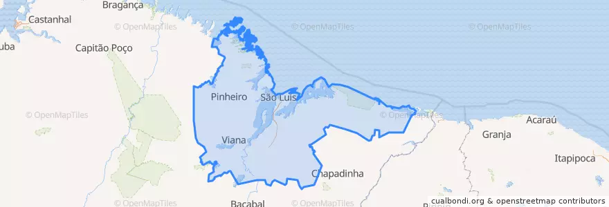 Mapa de ubicacion de Região Geográfica Intermediária de São Luís.