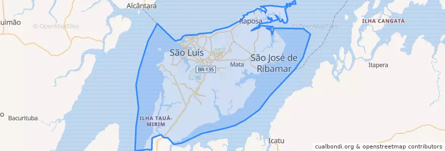 Mapa de ubicacion de Microrregião da Aglomeração Urbana de São Luís.