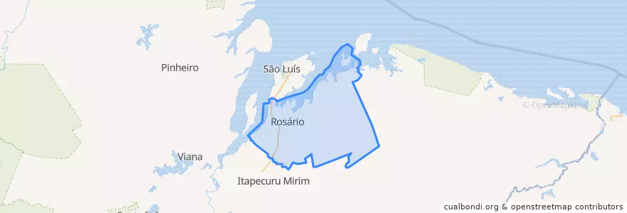 Mapa de ubicacion de Microrregião de Rosário.