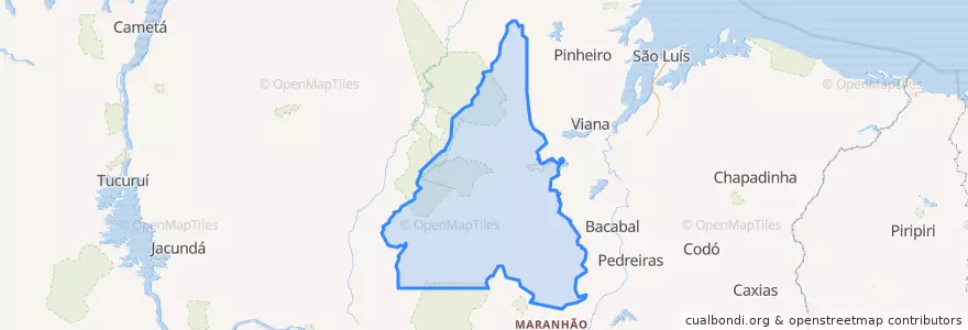 Mapa de ubicacion de Microrregião de Pindaré.