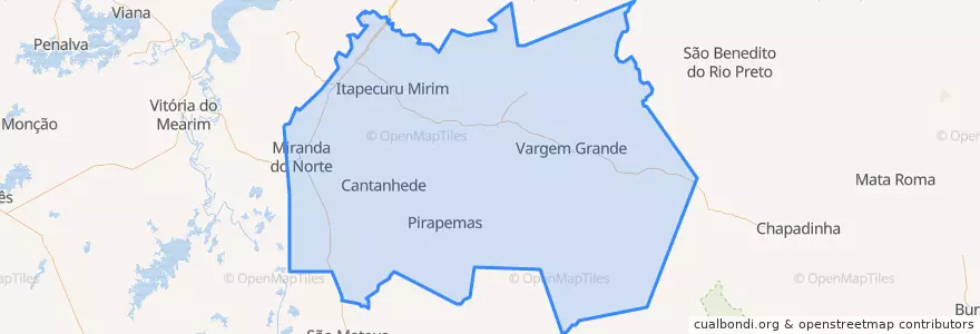 Mapa de ubicacion de Microrregião de Itapecuru Mirim.
