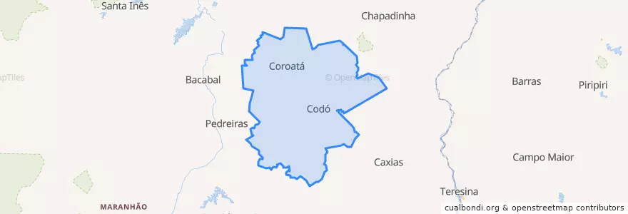 Mapa de ubicacion de Microrregião de Codó.