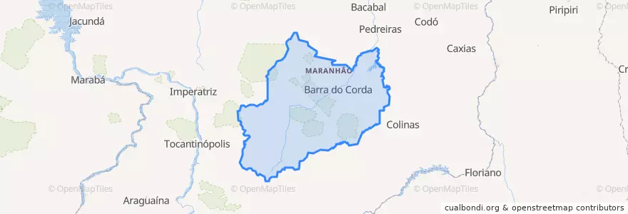 Mapa de ubicacion de Microrregião do Alto Mearim e Grajaú.