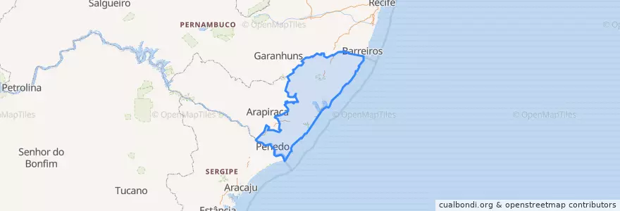Mapa de ubicacion de Região Geográfica Intermediária de Maceió.