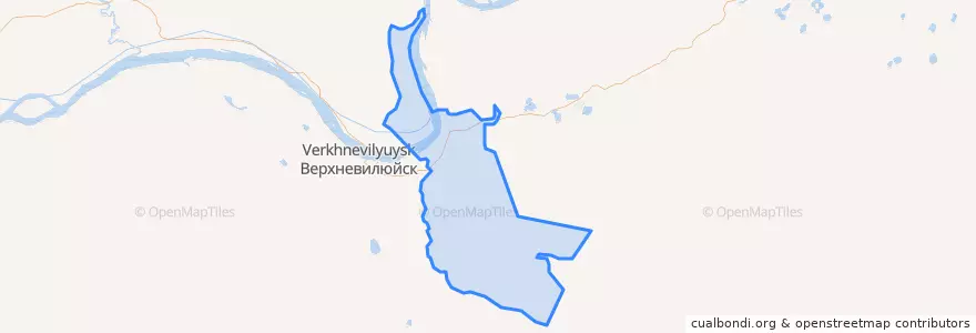 Mapa de ubicacion de Намский наслег.
