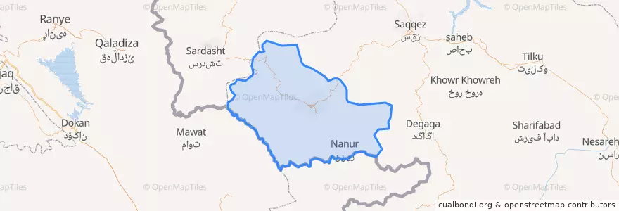 Mapa de ubicacion de Baneh County.