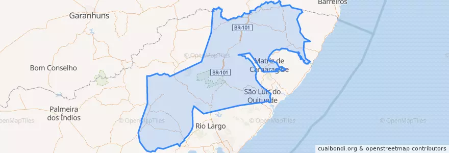 Mapa de ubicacion de Microrregião da Mata Alagoana.