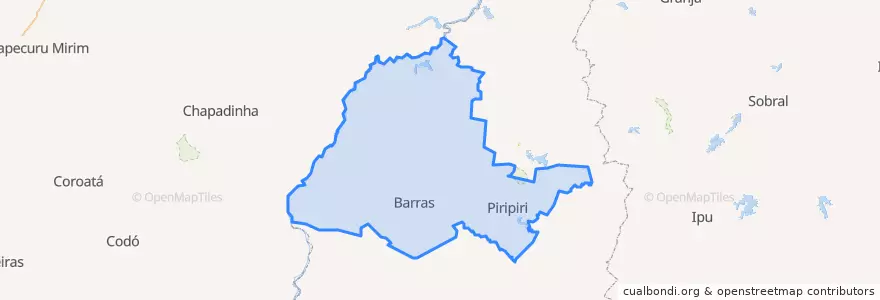 Mapa de ubicacion de Microrregião do Baixo Parnaíba Piauiense.