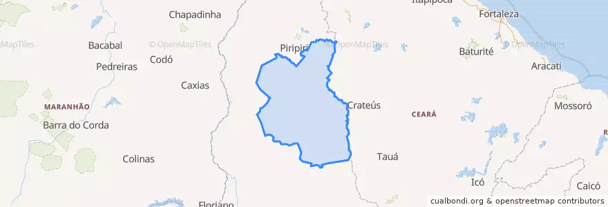 Mapa de ubicacion de Microrregião de Campo Maior.