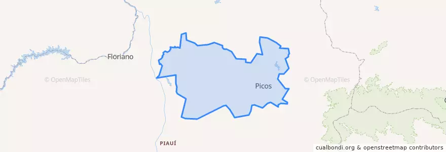 Mapa de ubicacion de Microrregião de Picos.