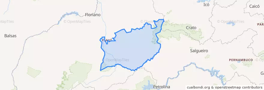 Mapa de ubicacion de Microrregião do Alto Médio Canindé.