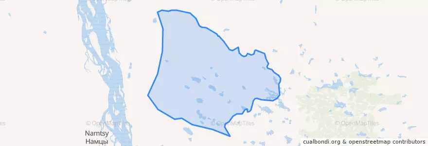 Mapa de ubicacion de Батагайский наслег.