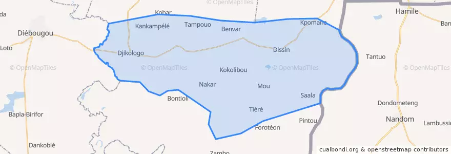 Mapa de ubicacion de Dissin.
