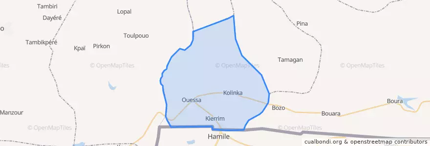 Mapa de ubicacion de Ouessa.