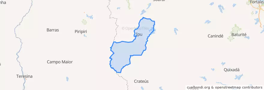 Mapa de ubicacion de Microrregião de Ipu.