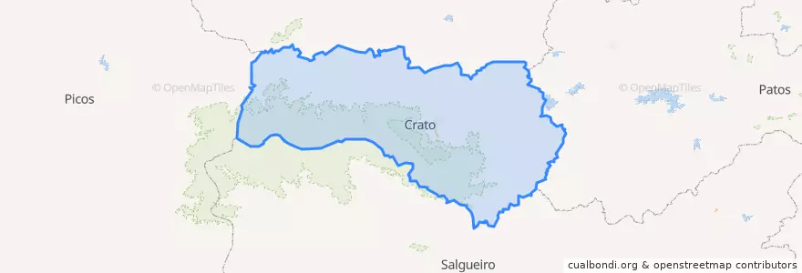 Mapa de ubicacion de Região Geográfica Intermediária de Juazeiro do Norte.