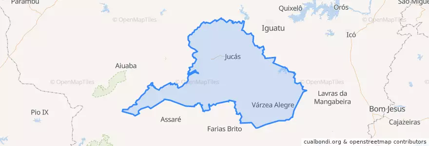 Mapa de ubicacion de Microrregião de Várzea Alegre.