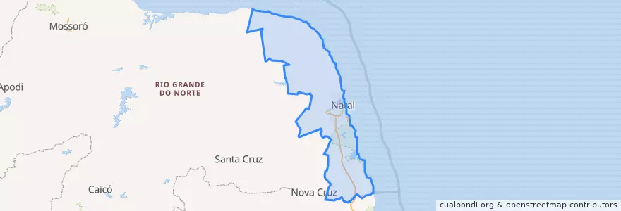 Mapa de ubicacion de Região Geográfica Intermediária de Natal.