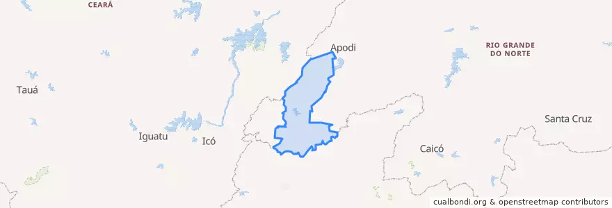 Mapa de ubicacion de Microrregião de Pau dos Ferros.