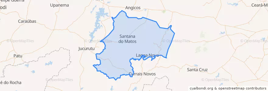 Mapa de ubicacion de Microrregião de Serra de Santana.