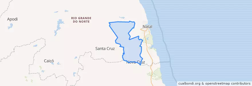 Mapa de ubicacion de Microrregião do Agreste Potiguar.