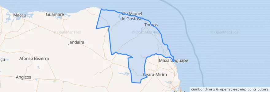 Mapa de ubicacion de Microrregião do Litoral Nordeste.