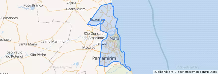 Mapa de ubicacion de Microrregião de Natal.