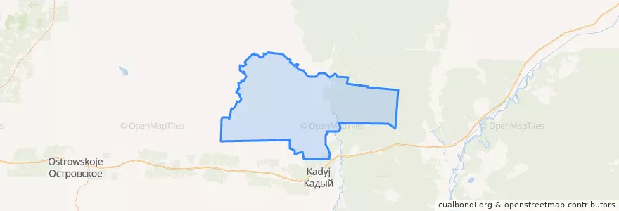 Mapa de ubicacion de Екатеринкинское сельское поселение.