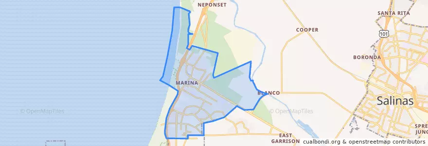 Mapa de ubicacion de Marina.