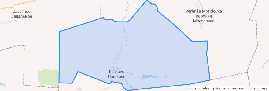 Mapa de ubicacion de Пашковский сельсовет.