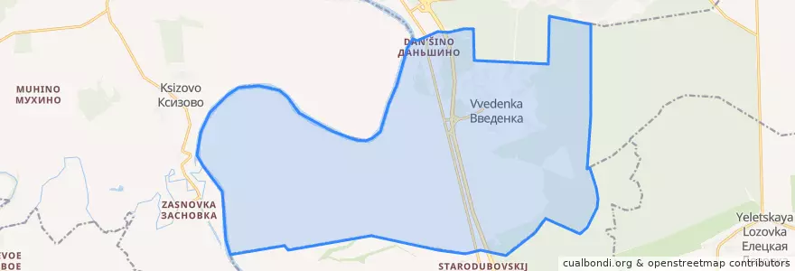 Mapa de ubicacion de Введенский сельсовет.