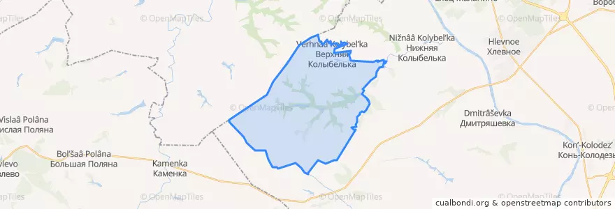 Mapa de ubicacion de Верхне-Колыбельский сельсовет.