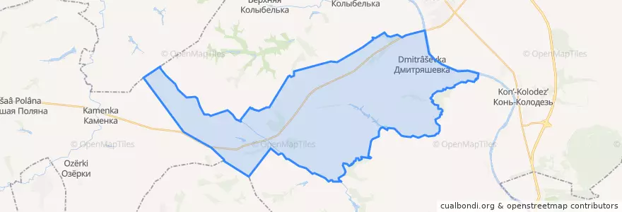 Mapa de ubicacion de Дмитряшевский сельсовет.
