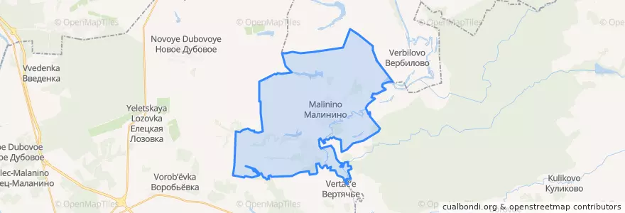 Mapa de ubicacion de Малининский сельсовет.