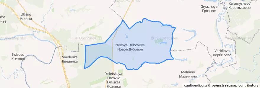 Mapa de ubicacion de Ново-Дубовский сельсовет.