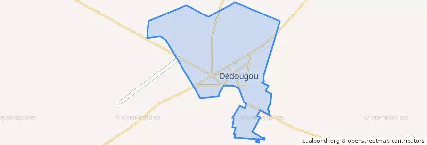 Mapa de ubicacion de Dédougou.