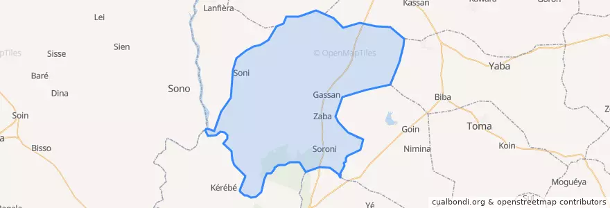 Mapa de ubicacion de Gassan.