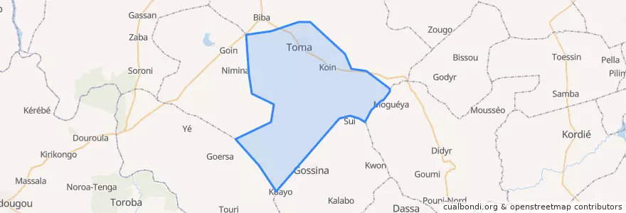 Mapa de ubicacion de Toma.
