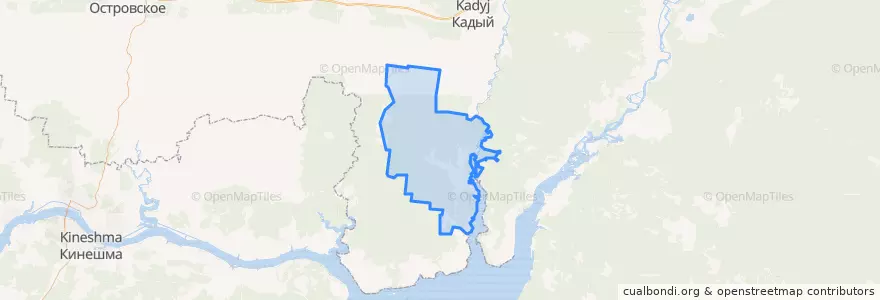 Mapa de ubicacion de Чернышевское сельское поселение.