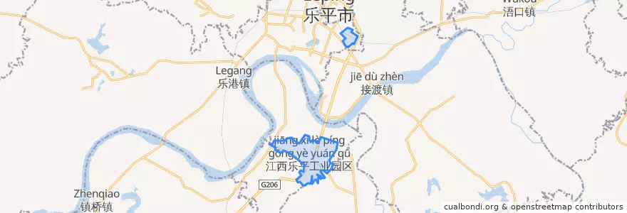 Mapa de ubicacion de 江西乐平工业园区.