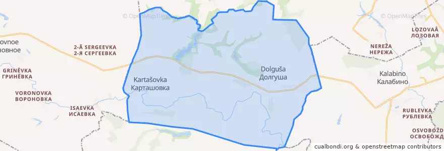 Mapa de ubicacion de Долгушинский сельсовет.