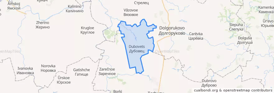 Mapa de ubicacion de Дубовецкий сельсовет.