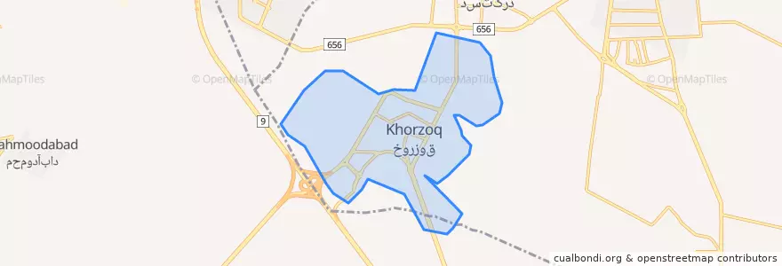 Mapa de ubicacion de خورزوق.