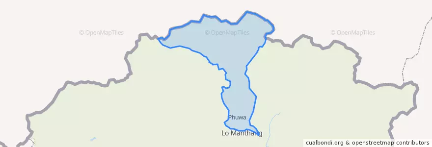 Mapa de ubicacion de Chhonhup.