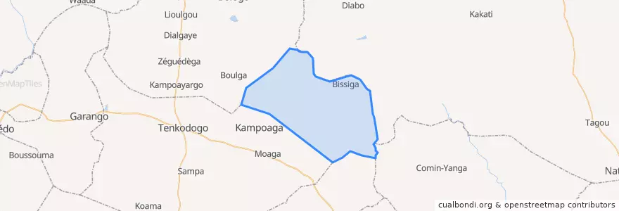 Mapa de ubicacion de Bissiga.