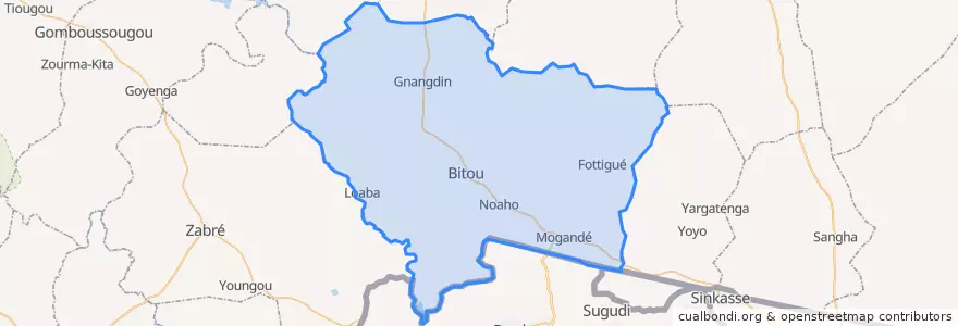 Mapa de ubicacion de Bitou.