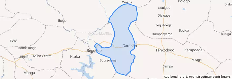 Mapa de ubicacion de Garango.
