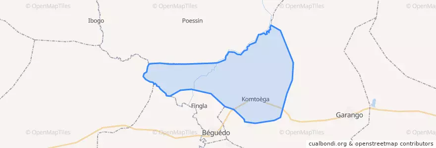 Mapa de ubicacion de Komtoèga.